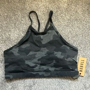 NOBULL High-Neck Sports Bra Plush Black Camo size L